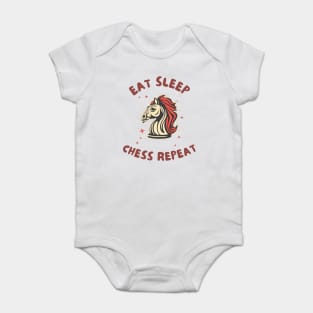 Eat sleep chess repeat Baby Bodysuit